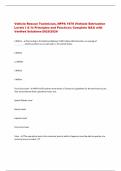 Vehicle Rescue Technician&comma; NFPA 1670 &lpar;Vehicle Extrication  Levels I & II&colon; Principles and Practice&rpar;&colon; Complete Q&A with  Verified Solutions-2025&sol;2026 