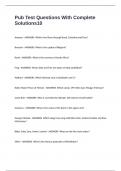 Pub Test Questions With Complete Solutions