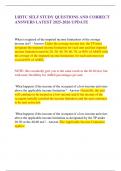 LIHTC SELF STUDY QUESTIONS AND CORRECT ANSWERS LATEST 2025-2026 UPDATE