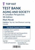 Aging and Society&colon; A Canadian Perspectives 9th Edition - Test Bank by Mark Novak&comma; Lori Campbell&comma; Lori Dolff