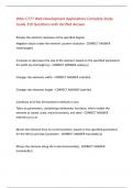WGU C777 Web Development Applications Complete Study Guide 250 Questions with Verified Answer&comma;100&percnt;CORRECT