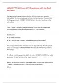 WGU C777 OA Exam 279 Questions with Verified Answers&comma;100&percnt;CORRECT