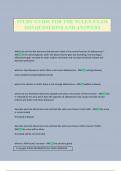 STUDY GUIDE FOR THE NCLEX EXAM 2025 QUESTIONS AND ANSWERS