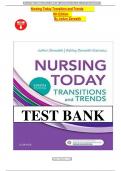 NURSING TODAY TRANSITION AND TRENDS 9TH EDITION ZERWEKH TEST BANK  Nursing Today Transition and Trends  9th Edition  By JoAnn Zerwekh