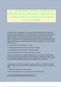 NCLEX REVIEW&colon; AGING&comma; COGNITIVE IMPAIRMENTS&comma; DELIRIUM&comma; DEMENTIA&comma; ALZHEIMERS&period; EXAM 2025 QUESTIONS AND ANSWERS