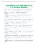 WOCN Continence Final Study Guide with Complete Solutions 