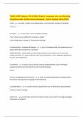 TExES CORE Subjects EC-6 &lpar;391&rpar;&colon; English Language Arts and Reading Questions with 100&percnt; Correct Answers &vert; Latest Update 2025&sol;2026