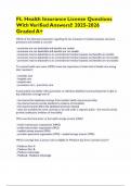 FL Health Insurance License Questions With Verified Answers&excl;&excl; 2025-2026 Graded A&plus;