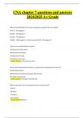 CNA Chapter 7 &ndash; Certified Nursing Assistant Exam Questions and Answers &lpar;2024&sol;2025&rpar;&comma; Verified Practice Material