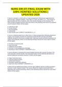 NURS 209 ATI FINAL EXAM WITH 100&percnt; VERIFIED SOLUTIONS &vert; UPDATED 2025