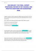 GSU BIOLOGY 1104 FINAL &vert; EXPERT STRATEGIES&comma; REVIEW OF KEY QUIZZES&comma; AND PRACTICE QUESTIONS FOR GUARANTEED PASS
