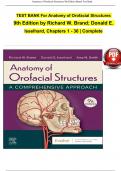 TEST BANK For Anatomy of Orofacial Structures   9th Edition by Richard W&period; Brand&semi; Donald E&period;  Isselhard&comma; Chapters 1 - 36 &vert; Complete
