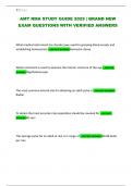 AMT RMA STUDY GUIDE 2025 &vert; BRAND NEW EXAM QUESTIONS WITH VERIFIED ANSWERS