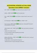 ACCOUNTING UPDATED ACTUAL EXAM  Questions And CORRECT Answers