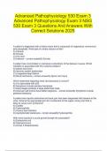 Advanced Pathophysiology 530 Exam 3 Advanced Pathophysiology Exam 3 NSG 530 Exam 3 Questions And Answers With Correct Solutions 2025