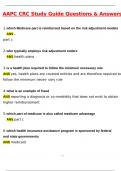 AAPC CRC Study Guide &lpar;Latest 2025 &sol; 2026 Update&rpar; Questions and Verified Answers &vert; 100&percnt; Correct &vert; Grade A&plus;