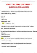 AAPC CRC PRACTICE EXAM 1 &lpar;Latest 2026 &sol; 2027 Update&rpar; Questions and Verified Answers &vert; 100&percnt; Correct &vert; Grade A&plus;