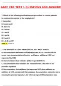 AAPC - CRC TEST 1 &lpar;Latest 2025 &sol; 2026 Update&rpar; Questions and Verified Answers &vert; 100&percnt; Correct &vert; Grade A&plus;