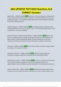 ABA UPDATED TOP EXAM Questions And  CORRECT Answers 