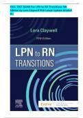 FULL TEST BANK For LPN to RN Transitions 5th Edition by Lora Claywell PhD&comma; All Chapters&vert; Latest Update Graded A&plus;
