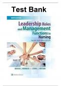 Test Bank For Leadership Roles and Management Functions in Nursing&colon; Theory and Application 9th Edition&vert;&vert;ISBN NO-10&comma;1496349792&vert;&vert;ISBN NO-13&comma;978-1496349798&vert;&vert;All Chapters&vert;&vert;Complete Guide A&plus;