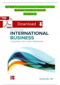 TEST BANK For International Business Competing in the Global  Marketplace&comma; 14th Edition by Charles Hill  All Chapters 1-20