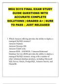 WGU D319 FINAL EXAM STUDY  GUIDE QUESTIONS WITH  ACCURATE CONPLETE  SOLUTIONS &vert; GRADED A&plus; &vert; SURE  TO PASS &ndash; JUST RELEASED