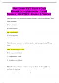 West Coast EMT Block 4 Quiz Questions and Answers &vert; Latest Version &vert; 2025&sol;2026 &vert; Correct & Verified
