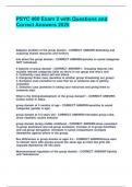 PSYC 460 Exam 2 with Questions and Correct Answers 2025&period;
