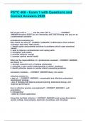 PSYC 460 - Exam 1 with Questions and Correct Answers 2025&period;