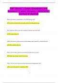EMT Block 1 Exam Questions and Answers &vert; Latest Version &vert; 2025&sol;2026 &vert;  Correct & Verified