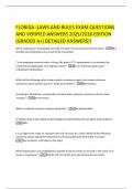 FLORIDA -LAWS AND RULES EXAM QUESTIONS AND VERIFIED ANSWERS 2025&sol;2026 EDITION &lpar;GRADED A&plus;&rpar; DETAILED ANSWERS&excl;&excl;
