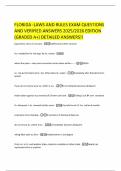 FLORIDA -LAWS AND RULES EXAM QUESTIONS AND VERIFIED ANSWERS 2025&sol;2026 EDITION &lpar;GRADED A&plus;&rpar; DETAILED ANSWERS&excl;&excl;