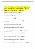 FLORIDA -LAWS AND RULES EXAM QUESTIONS AND VERIFIED ANSWERS 2025&sol;2026 EDITION &lpar;GRADED A&plus;&rpar; DETAILED ANSWERS&excl;&excl;