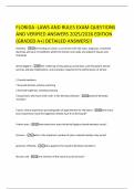 FLORIDA -LAWS AND RULES EXAM QUESTIONS AND VERIFIED ANSWERS 2025&sol;2026 EDITION &lpar;GRADED A&plus;&rpar; DETAILED ANSWERS&excl;&excl;