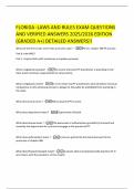 FLORIDA -LAWS AND RULES EXAM QUESTIONS AND VERIFIED ANSWERS 2025&sol;2026 EDITION &lpar;GRADED A&plus;&rpar; DETAILED ANSWERS&excl;&excl;