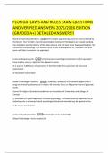FLORIDA -LAWS AND RULES EXAM QUESTIONS AND VERIFIED ANSWERS 2025&sol;2026 EDITION &lpar;GRADED A&plus;&rpar; DETAILED ANSWERS&excl;&excl;