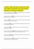 FLORIDA -LAWS AND RULES EXAM QUESTIONS AND VERIFIED ANSWERS 2025&sol;2026 EDITION &lpar;GRADED A&plus;&rpar; DETAILED ANSWERS&excl;&excl;