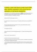 FLORIDA -LAWS AND RULES EXAM QUESTIONS AND VERIFIED ANSWERS 2025&sol;2026 EDITION &lpar;GRADED A&plus;&rpar; DETAILED ANSWERS&excl;&excl;
