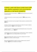 FLORIDA -LAWS AND RULES EXAM QUESTIONS AND VERIFIED ANSWERS 2025&sol;2026 EDITION &lpar;GRADED A&plus;&rpar; DETAILED ANSWERS&excl;&excl;