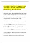 FLORIDA -LAWS AND RULES EXAM QUESTIONS AND VERIFIED ANSWERS 2025&sol;2026 EDITION &lpar;GRADED A&plus;&rpar; DETAILED ANSWERS&excl;&excl;