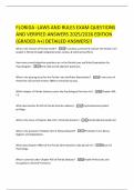 FLORIDA -LAWS AND RULES EXAM QUESTIONS AND VERIFIED ANSWERS 2025&sol;2026 EDITION &lpar;GRADED A&plus;&rpar; DETAILED ANSWERS&excl;&excl;