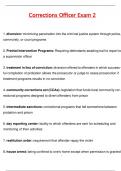 Corrections Officer Exam 2 &lpar;Latest 2025 &sol; 2026 Update&rpar; Questions and Verified Answers &vert; 100&percnt; Correct &vert; Grade A&plus;