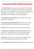 Correctional Officer SOCE Exam Review &lpar;Latest 2025 &sol; 2026 Update&rpar; Questions and Verified Answers &vert; 100&percnt; Correct &vert; Grade A&plus;