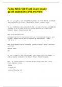 Patho NSG 120 Final Exam study guide questions and answers&period;