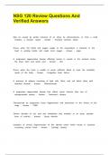NSG 120 Review Questions And Verified Answers&period;