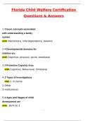 Florida Child Welfare Certification Exam &lpar;Latest 2025 &sol; 2026 Update&rpar; Questions and Verified Answers &vert; 100&percnt; Correct &vert; Grade A&plus;
