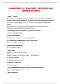 MANAGEMENT 301 UNL EXAM 1 QUESTIONS AND VERIFIED ANSWERS 
