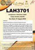 LAH3701 Assignment 1 &lpar;COMPLETE ANSWERS&rpar; Semester 2 2025 &lpar;693782&rpar; - DUE 21 August 2025