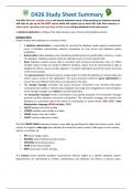 WGU D426 Study Sheet Summary&comma; Updated Summer 2025&period;